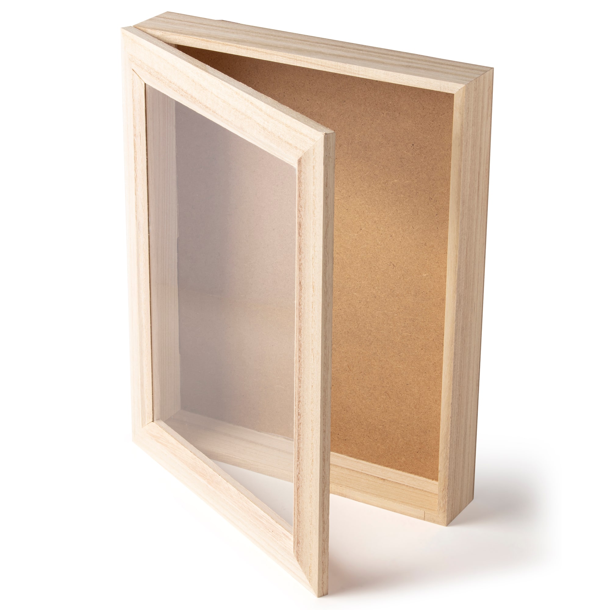 6 Pack: 11.7" x 15" Hinged Wood Shadow Box by Make Market®